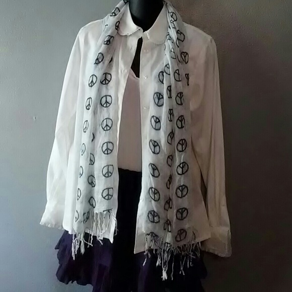 no tag Accessories - Peace sign scarf